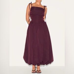 Elegant Burgundy Dress